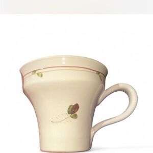 Vietri Cream Mug with Pink and Green Accents
